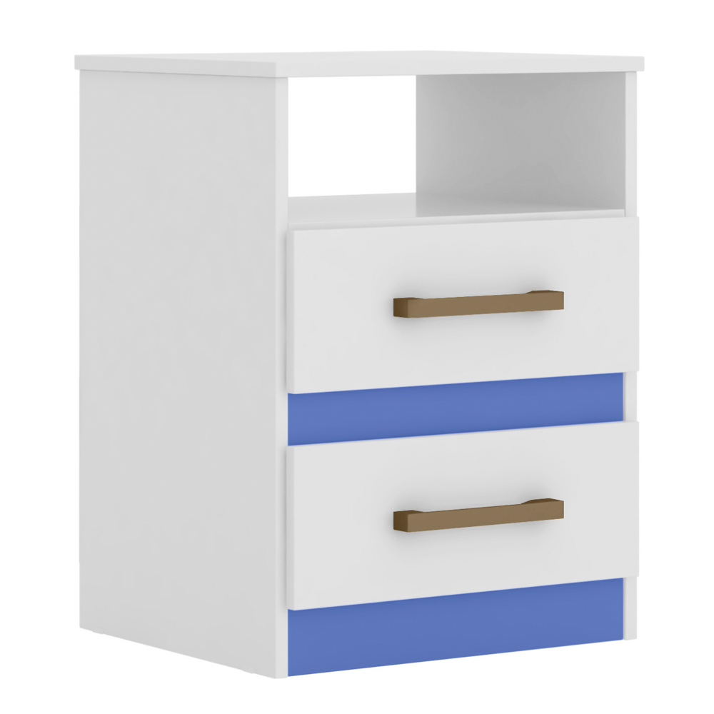 Mesa de Cabeceira Ares Flex Z17 Branco/Rosa/Azul/Lilás - Mpozenato
