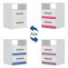 Mesa de Cabeceira Ares Flex Z17 Branco/Rosa/Azul/Lilás - Mpozenato