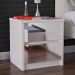 Mesa de Cabeceira Espelhada 2 Gavetas Blank F04 Branco - Mpozenato