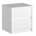 Mesa de Cabeceira Espelhada 2 Gavetas Blank F04 Branco - Mpozenato