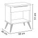 Mesa de Cabeceira Infantil 1 Gaveta Mel P04 Branco - Mpozenato