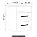 Mesa de Cabeceira Para Quarto 2 Gavetas Kit 2 Ares Z17 freijó - Mpozenato