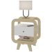 Mesa de Canto Lateral 55cm Para Quarto Nora Naturale/Branco A09 - Mpozenato