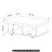 Mesa de Centro 90cm Para Sala Tamburato 50mm Kael Carvalho A09 - Mpozenato