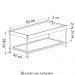 Mesa de Centro Para Sala Pé Metal Arlo A10 Hanover/Dourado - Mpozenato