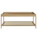 Mesa de Centro Para Sala Pé Metal Arlo A10 Hanover/Dourado - Mpozenato
