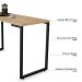 Mesa de Cozinha Multiuso Lanche Rápido Estilo Industrial 120x50cm BP Prattica F02 Nature - Mpozenato