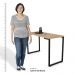 Mesa de Cozinha Multiuso Lanche Rápido Estilo Industrial 120x50cm BP Prattica F02 Nature - Mpozenato