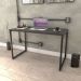 Mesa de Escritório Office 120cm Estilo Industrial Prisma C08 Preto Onix - Mpozenato