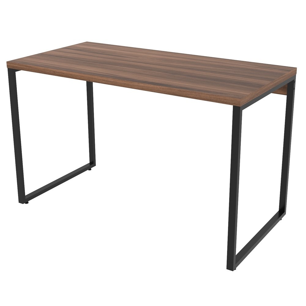 Mesa de Escritório Office 135cm Estilo Industrial Prisma C08 Nogal - Mpozenato