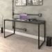 Mesa de Escritório Office 150cm Estilo Industrial Prisma C08 Preto Onix - Mpozenato