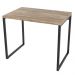 Mesa de Escritório Office 90cm Estilo Industrial Prisma C08 Carvalho - Mpozenato