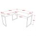 Mesa de Escritório Office em L 150x150cm Estilo Industrial Prisma C08 Carvalho - Mpozenato