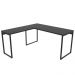 Mesa de Escritório Office em L 150x150cm Estilo Industrial Prisma C08 Preto Onix - Mpozenato