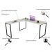 Mesa de Escritório Office em L 150x150cm Estilo Industrial Prisma C08 Snow - Mpozenato