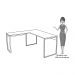 Mesa de Escritório em L 150x150 Studio Industrial M18 Branco - Mpozenato