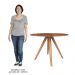 Mesa de Jantar 4 Lugares Redonda 107cm 100%MDF Grécia R02 Nogueira - Mpozenato