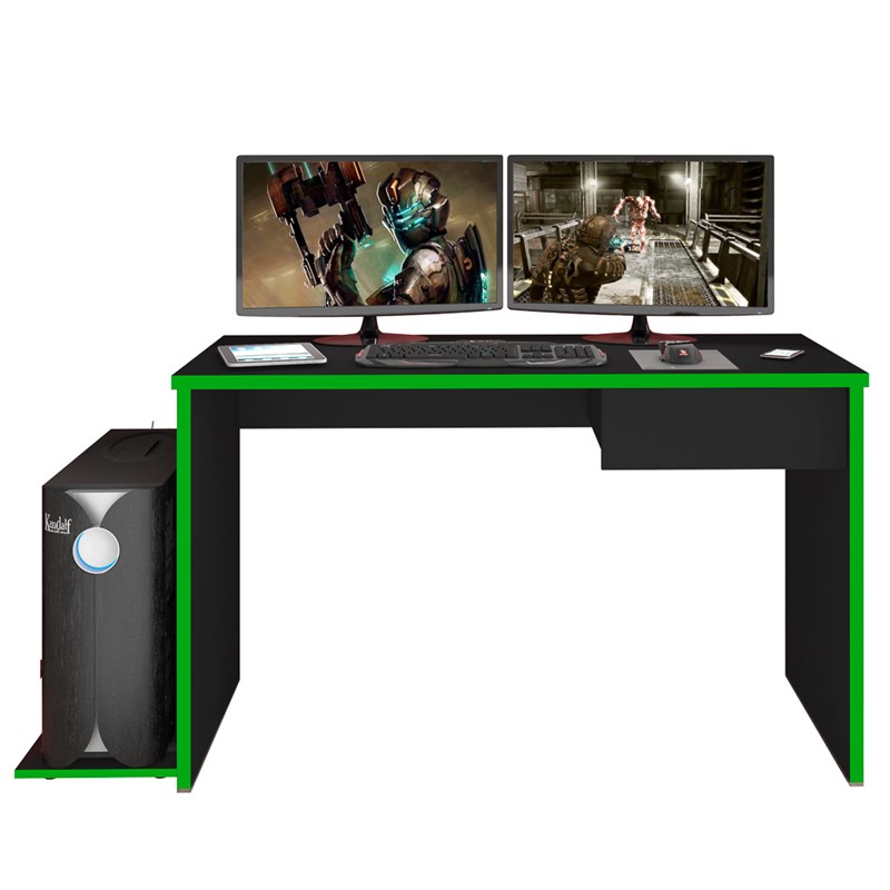 Mesa para Computador Notebook Desk Game DRX 8000 Preto/Verde – Mpozenato
