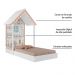 Mini Cama Montessoriana Sweetheart P13 Branco/Azul - Mpozenato