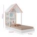 Mini Cama Montessoriana Sweetheart P13 Branco/Azul - Mpozenato