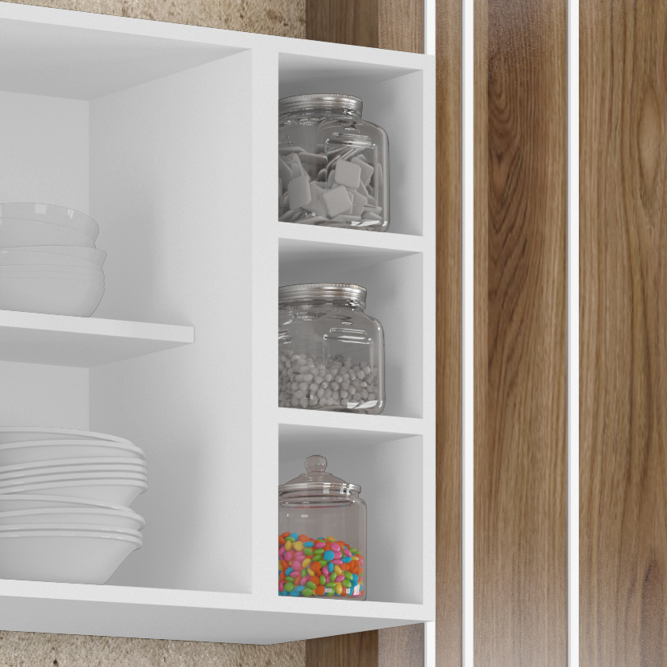 Nicho Aéreo Adega Vertical 20cm Pérola Z34 Branco           - Mpozenato
