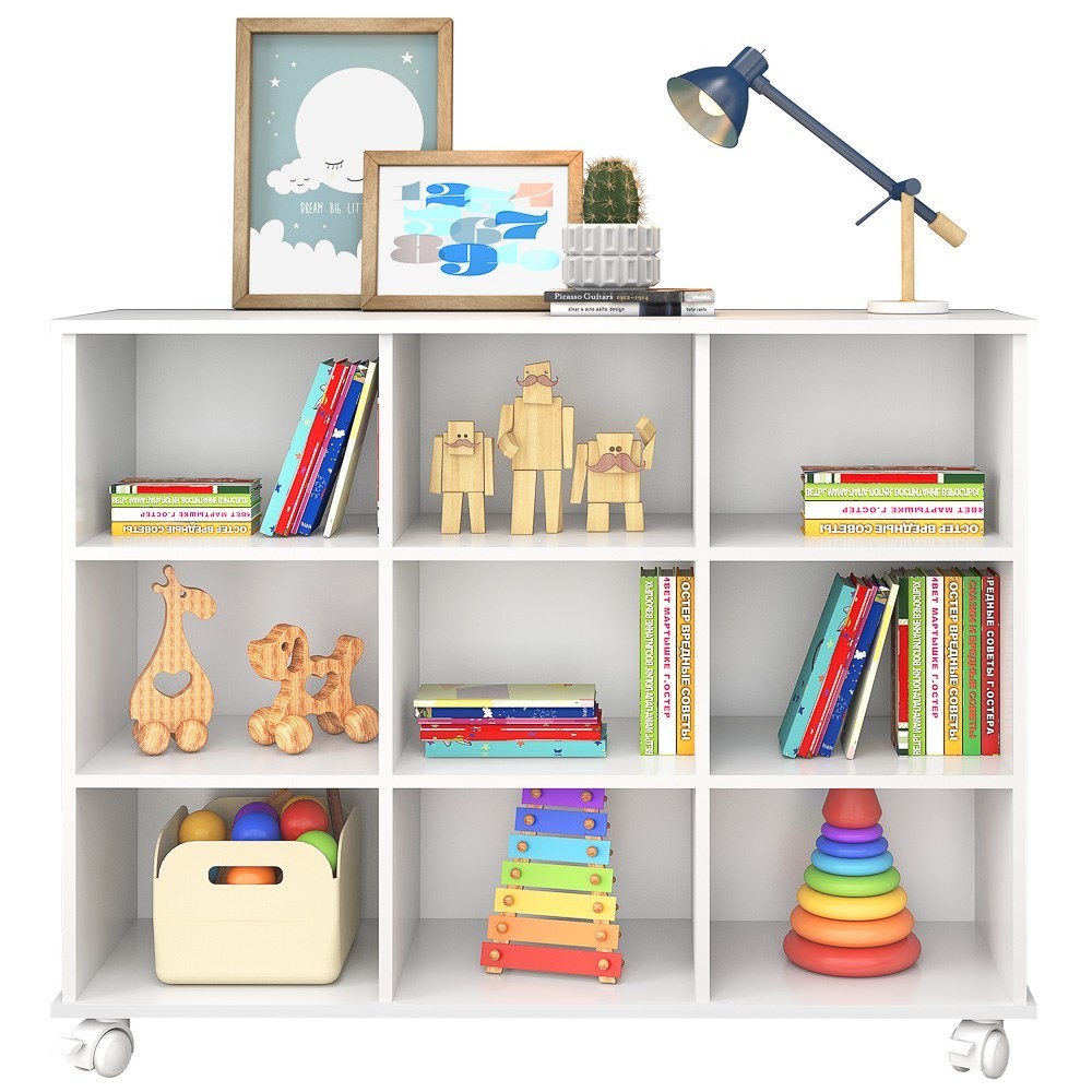 Nicho Organizador Multifuncional Multifuncional com Rodízios Toys Q01 Branco - Mpozenato