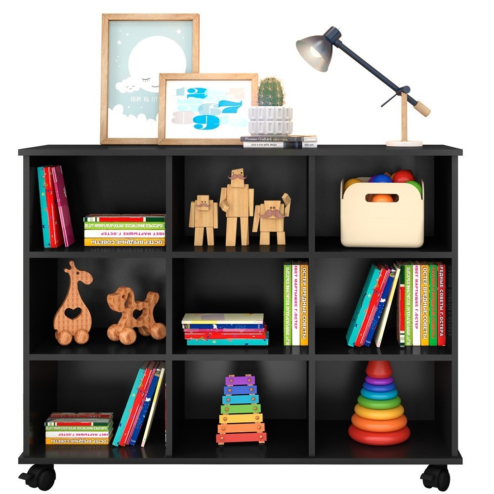 Nicho Organizador Multifuncional Multifuncional com Rodízios Toys Q01 Preto - Mpozenato