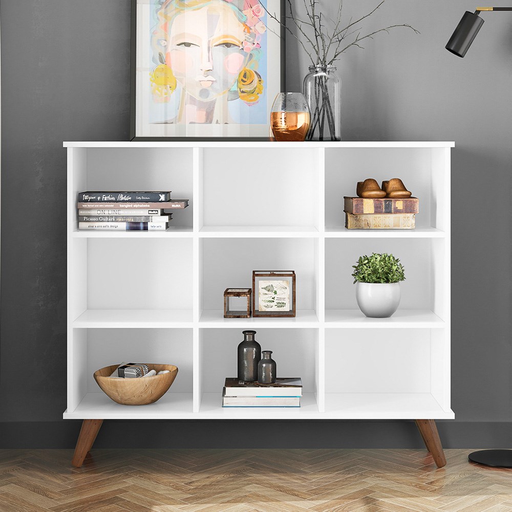 Nicho Organizador Multifuncional Pés Retrô Cube Q01 Branco - Mpozenato