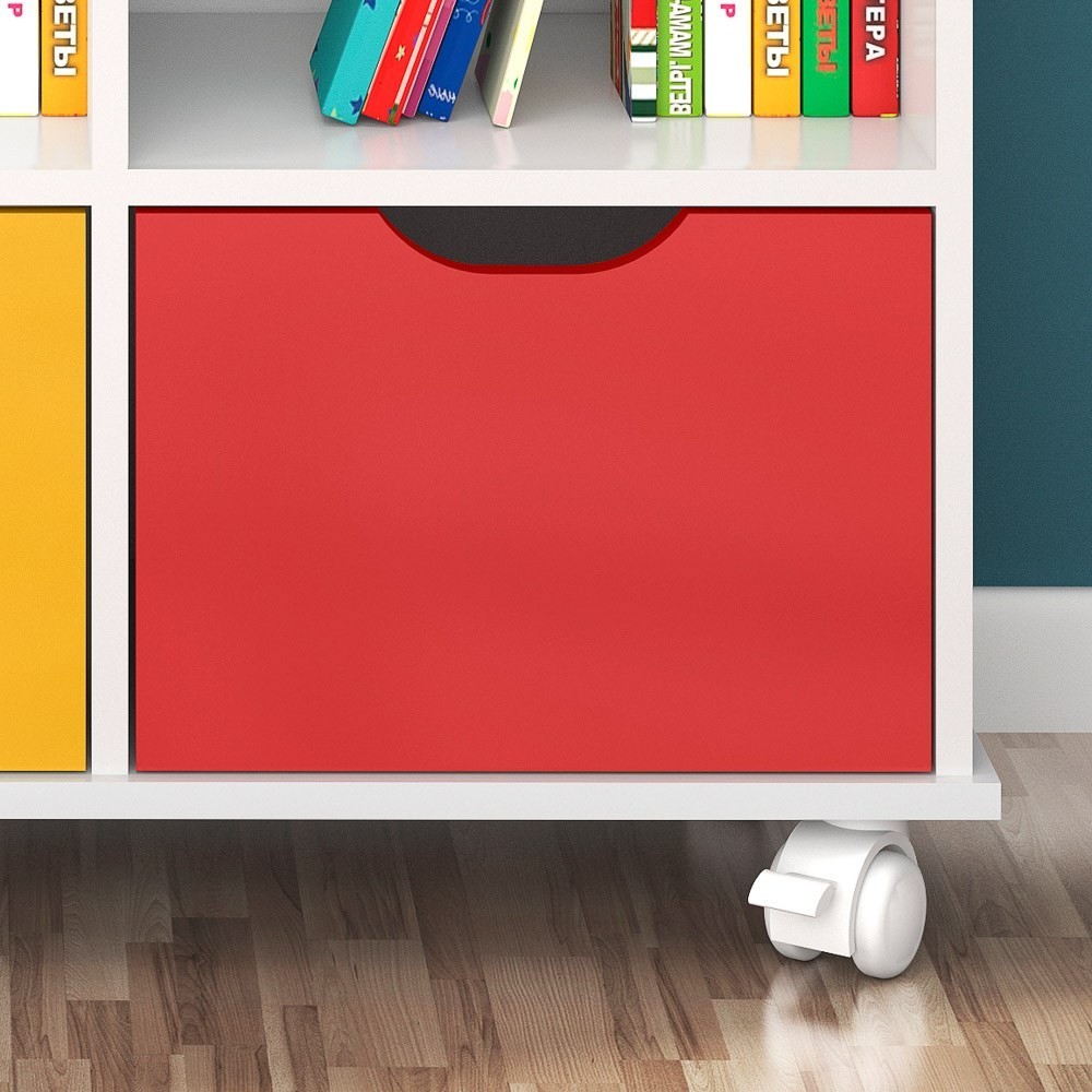 Nicho Organizador Multifuncional com Rodízios Toys Q01 6 Gavetas Branco/Colorido - Mpozenato