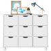 Nicho Organizador Multifuncional com Rodízios Toys Q01 9 Gavetas Branco - Mpozenato