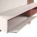 Painel Bancada Suspensa Para TV até 60 Pol. 160cm Ripado Palmas C05 Off White/Nogueira - Mpozenato