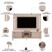 Painel Para TV 75 Pol e Rack Bancada Ripado 218cm World D04 Off White - Mpozenato