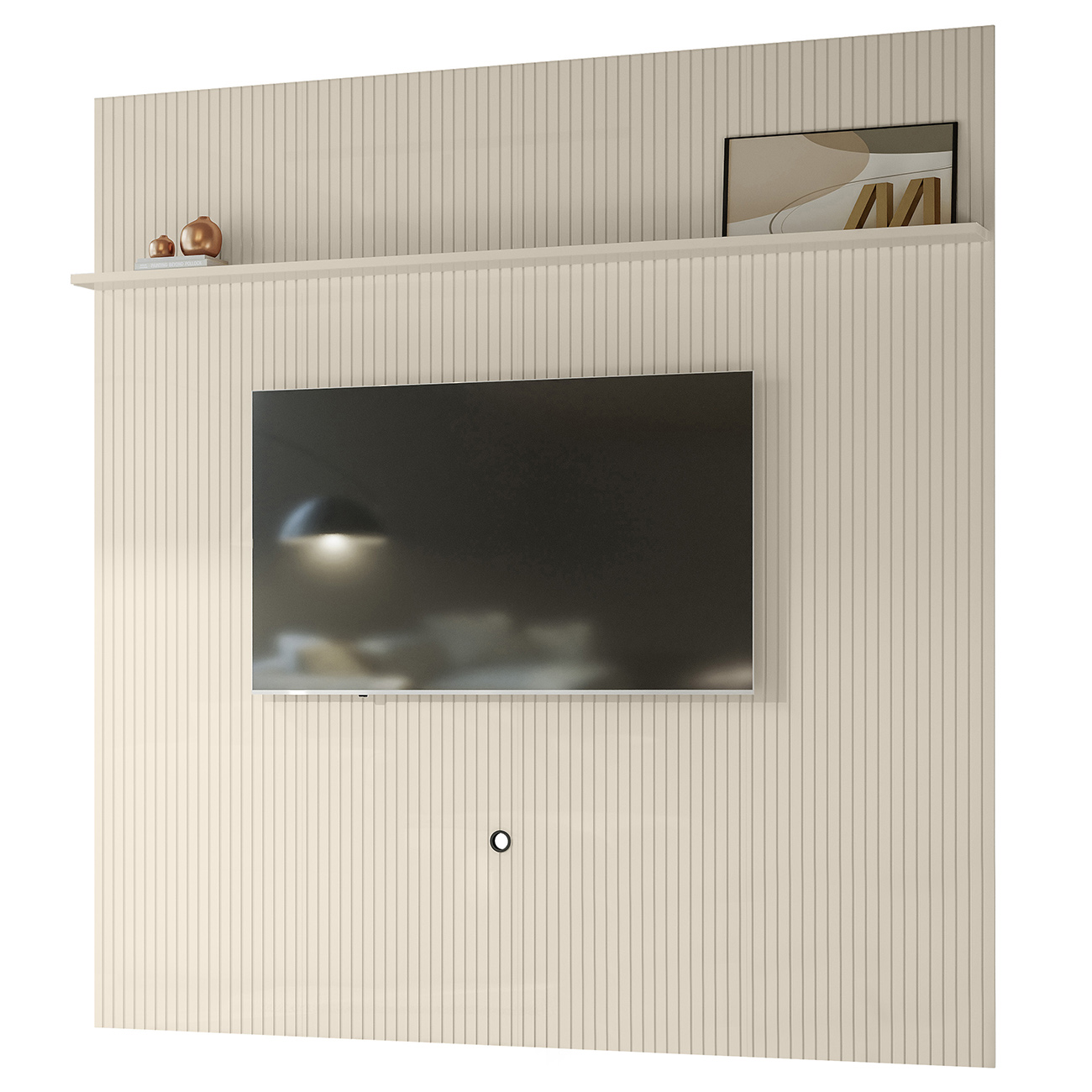 Painel Para TV 75 Polegadas 238cm André Z10 Off White - Mpozenato