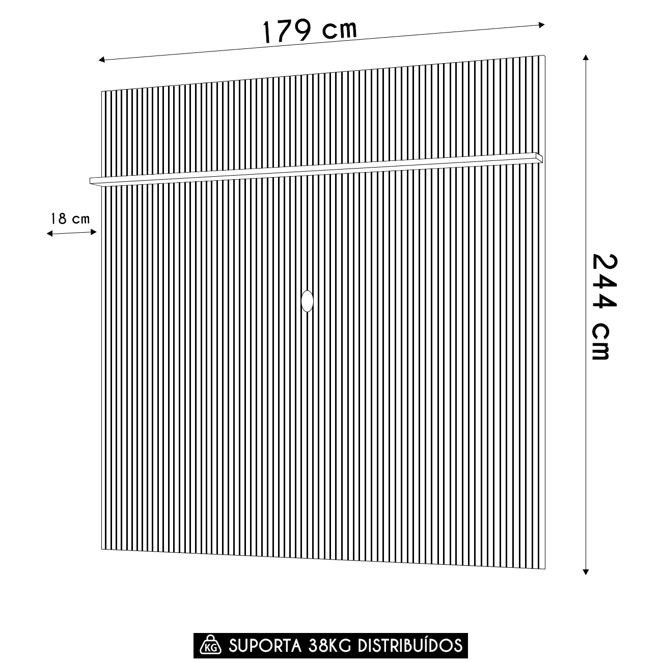 Painel Para TV 75 Polegadas 238cm André Z10 Off White - Mpozenato