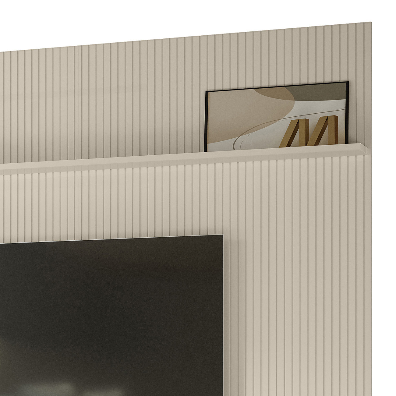 Painel Para TV 75 Polegadas 238cm André Z10 Off White - Mpozenato
