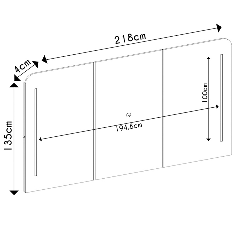 Painel Para TV Suspenso 75 Pol 218cm Ripado World D04 Off White - Mpozenato