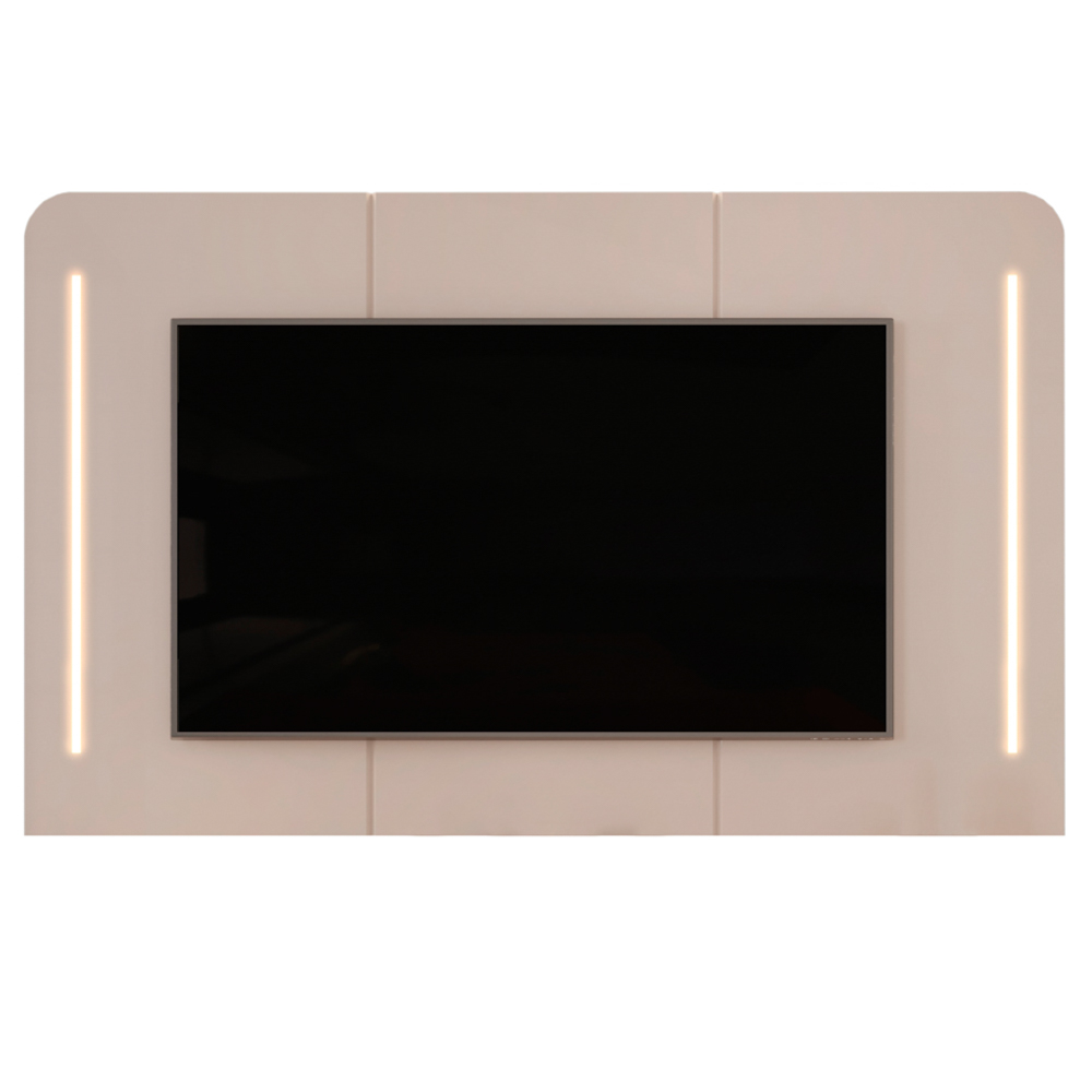 Painel Para TV Suspenso 75 Pol 218cm Ripado World D04 Off White - Mpozenato