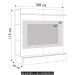 Painel TV 42 Pol Suspenso com Closet 108cm Mimo A02 Branco - Mpozenato