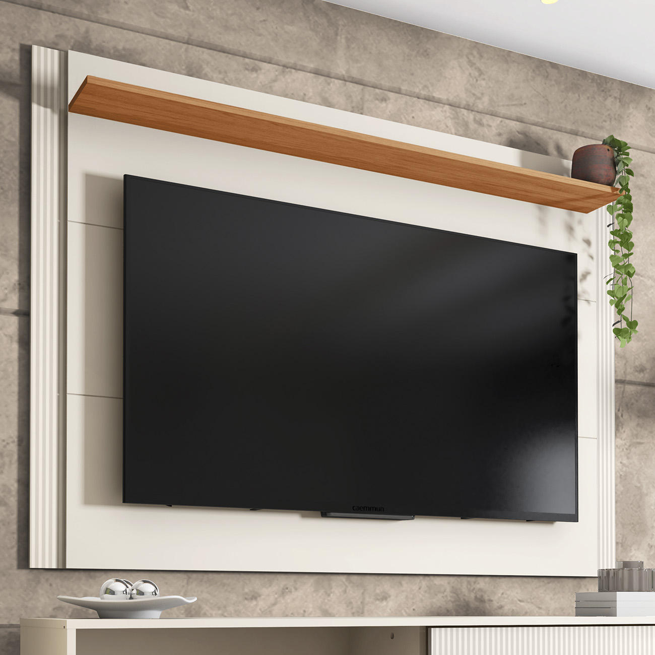 Painel TV 65 Pol Extensível 136cm até 180cm Lucca Off White C01 - Mpozenato