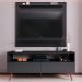 Painel para TV 50 Pol Senna e Rack Bancada 136cm Versa M24 Preto - Mpozenato
