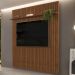 Painel para TV 75 Polegadas Ripado 250x240cm Pratisk D04 Freijó - Mpozenato