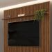 Painel para TV 75 Polegadas Ripado 250x240cm Pratisk D04 Freijó - Mpozenato
