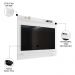 Painel para TV Suspenso 50 Pol 120cm 2 Prateleiras Versa M24 Branco - Mpozenato