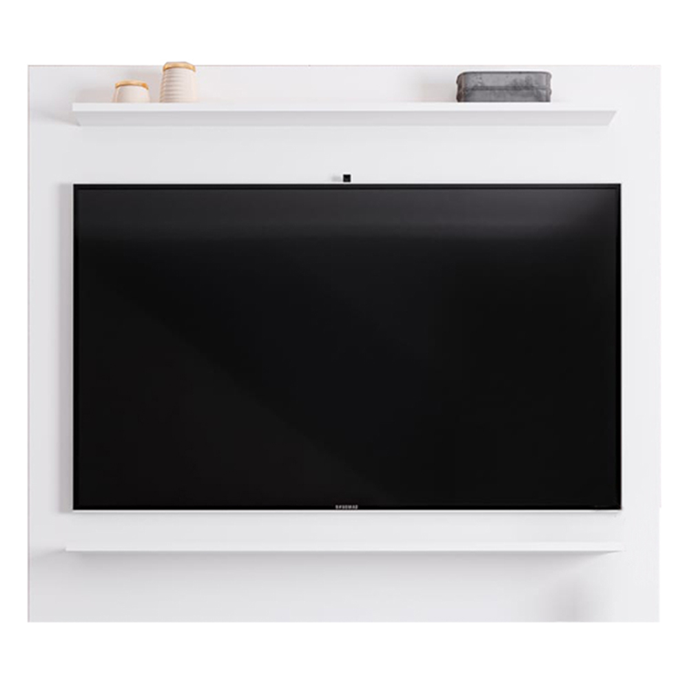 Painel para TV Suspenso 50 Pol 120cm 2 Prateleiras Versa M24 Branco - Mpozenato