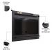 Painel para TV Suspenso 50 Pol 120cm 2 Prateleiras Versa M24 Preto - Mpozenato
