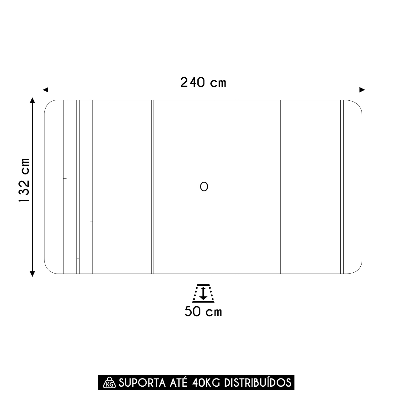 Painel para TV Suspenso 75 Pol 240cm Celi D04 Off White - Mpozenato