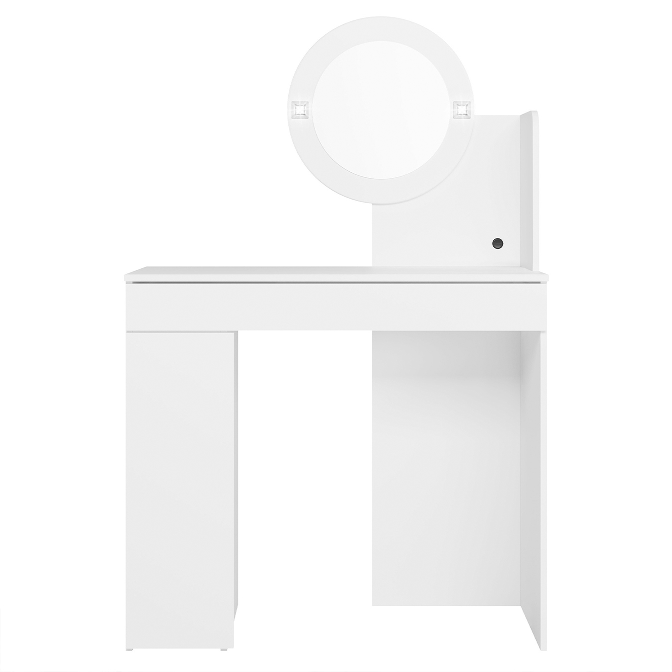 Penteadeira Camarim Escrivaninha com LED Sulla A02 Branco - Mpozenato