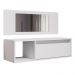Penteadeira Camarim com Espelho Suspensa 90cm 1 Gaveta Elle M24 Branco - Mpozenato
