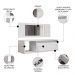 Penteadeira Camarim com Espelho Suspensa 90cm 1 Gaveta Elle M24 Branco - Mpozenato