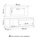 Penteadeira Camarim com Espelho Suspensa 90cm 1 Gaveta Elle M24 Branco - Mpozenato
